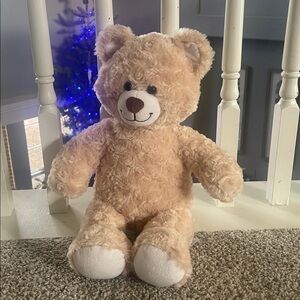 Build a Bear tan swirl Happy Hugs fluffy 2020 red paw SOFT!
